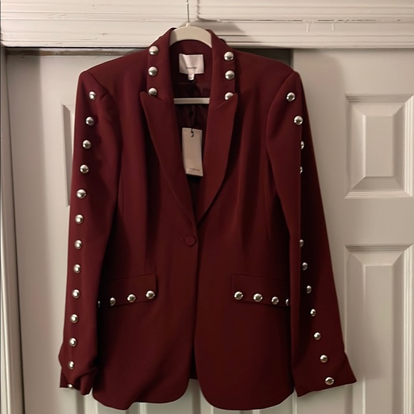 cinq à sept Dive Jacket in Red Dahlia